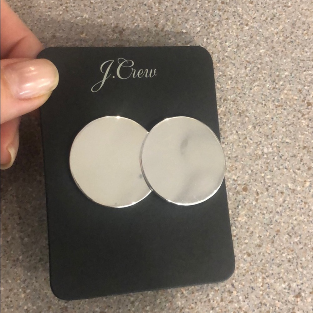 Jcrew mirrored round earrings brand new